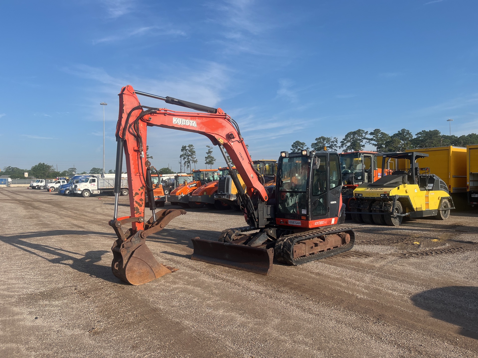 2015 Kubota KX080-4R3A Mini Excavator