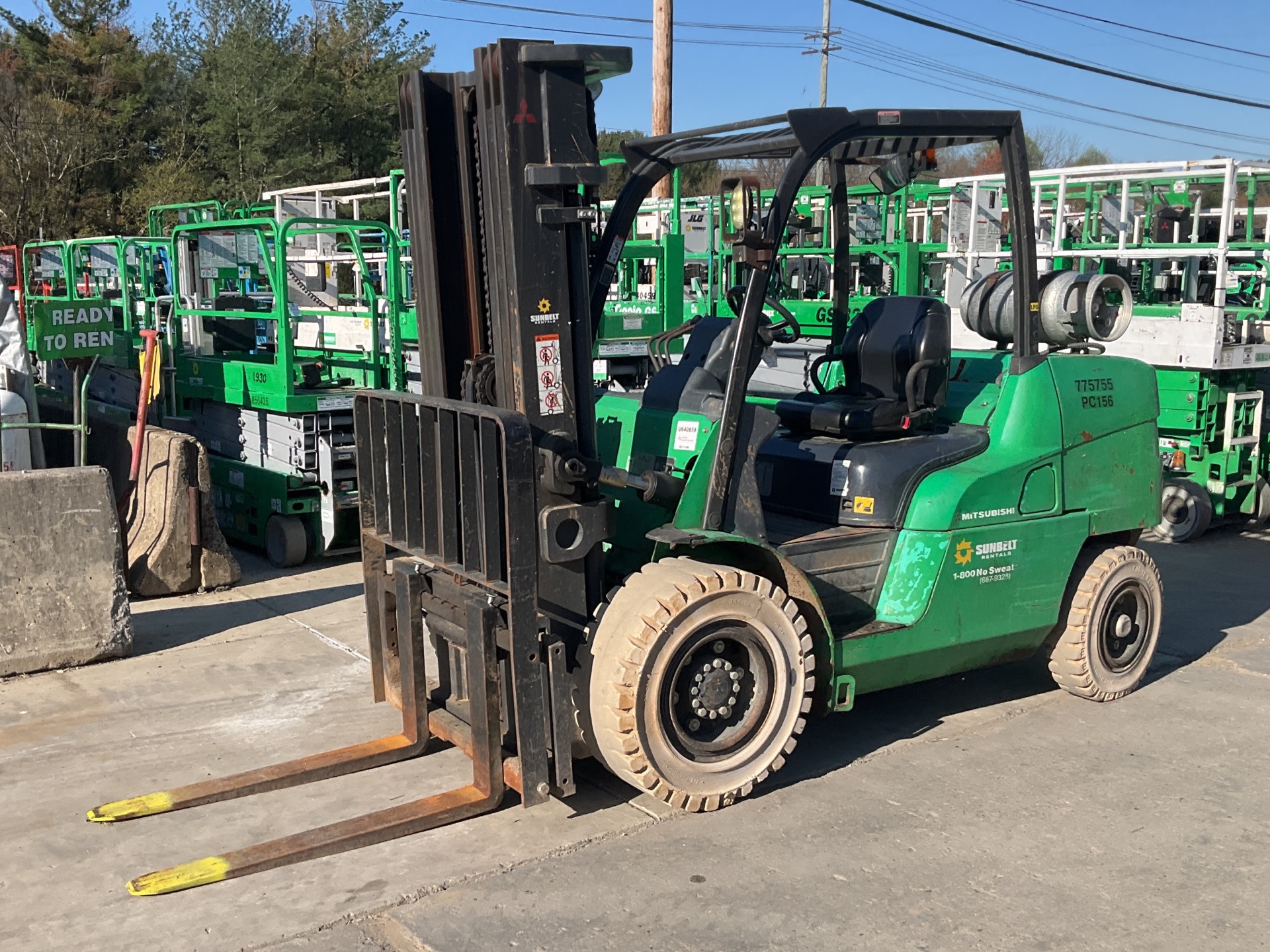 2015 Mitsubishi FG50CN 9650 lb Cushion Tire Forklift