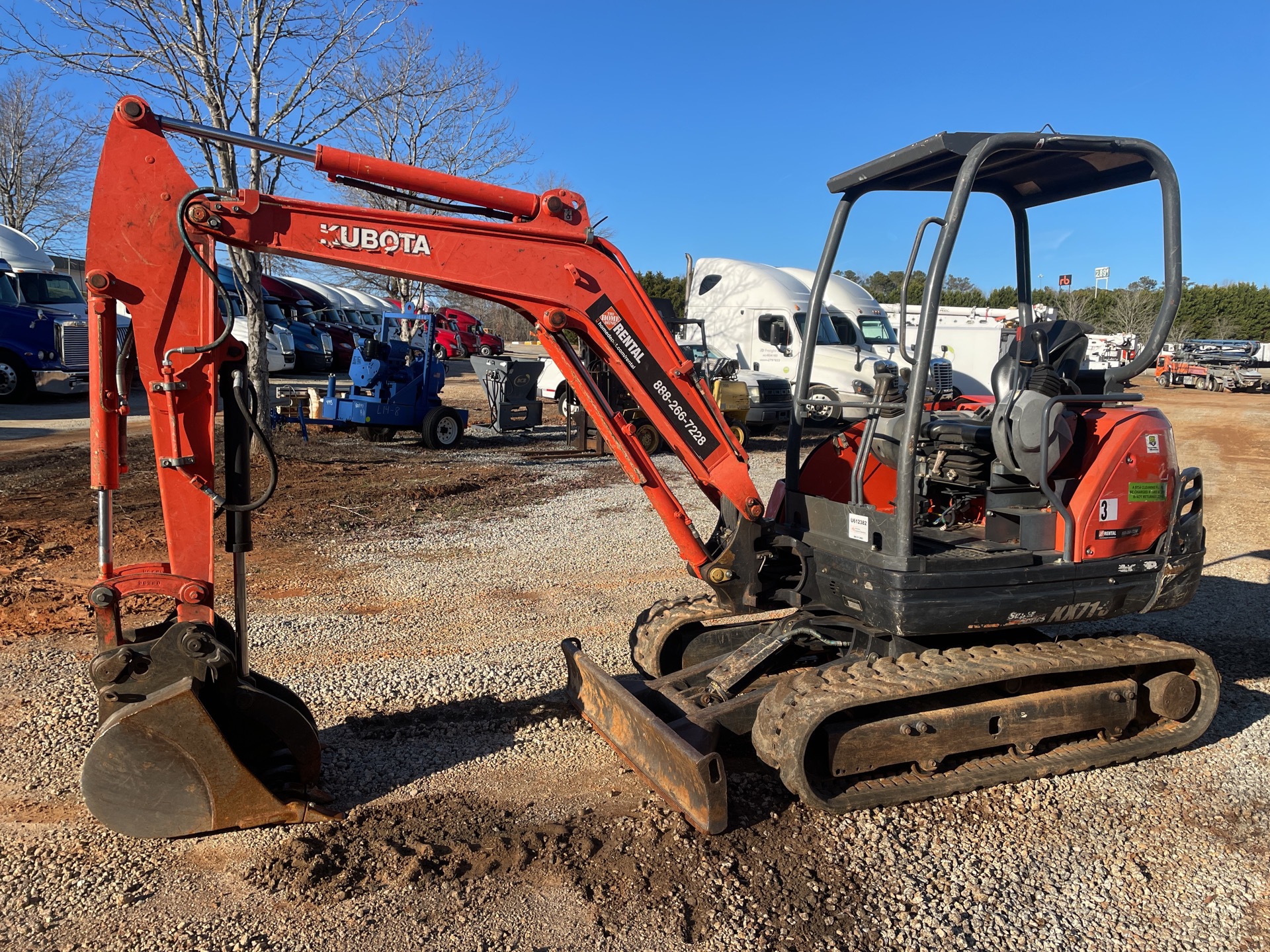 2016 Kubota KX71-3S Mini Excavator