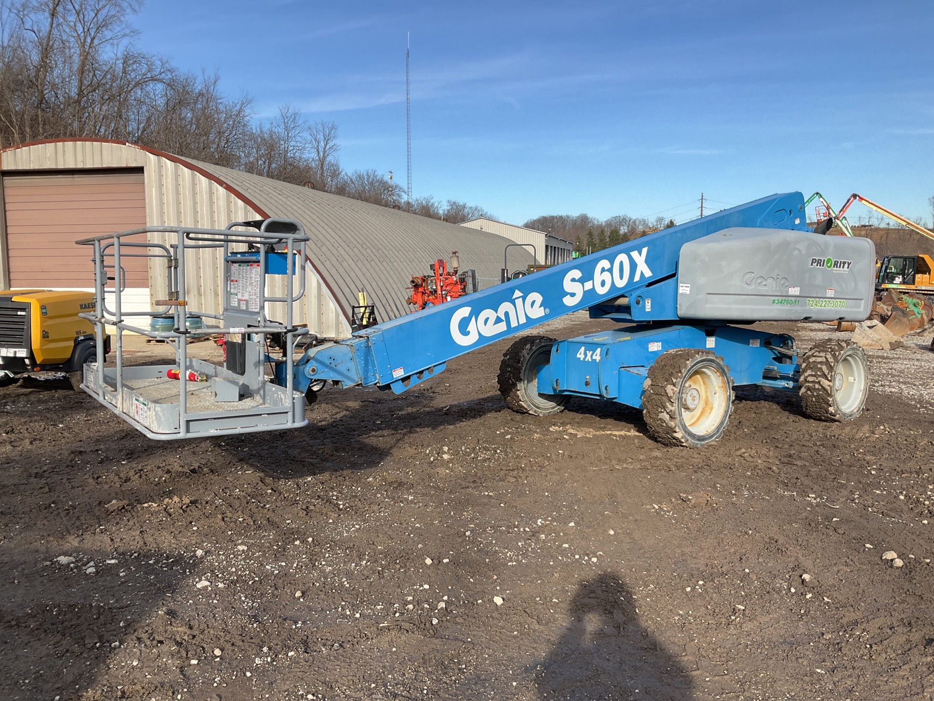 2011 Genie S-60X 4WD Diesel Telescopic Boom Lift