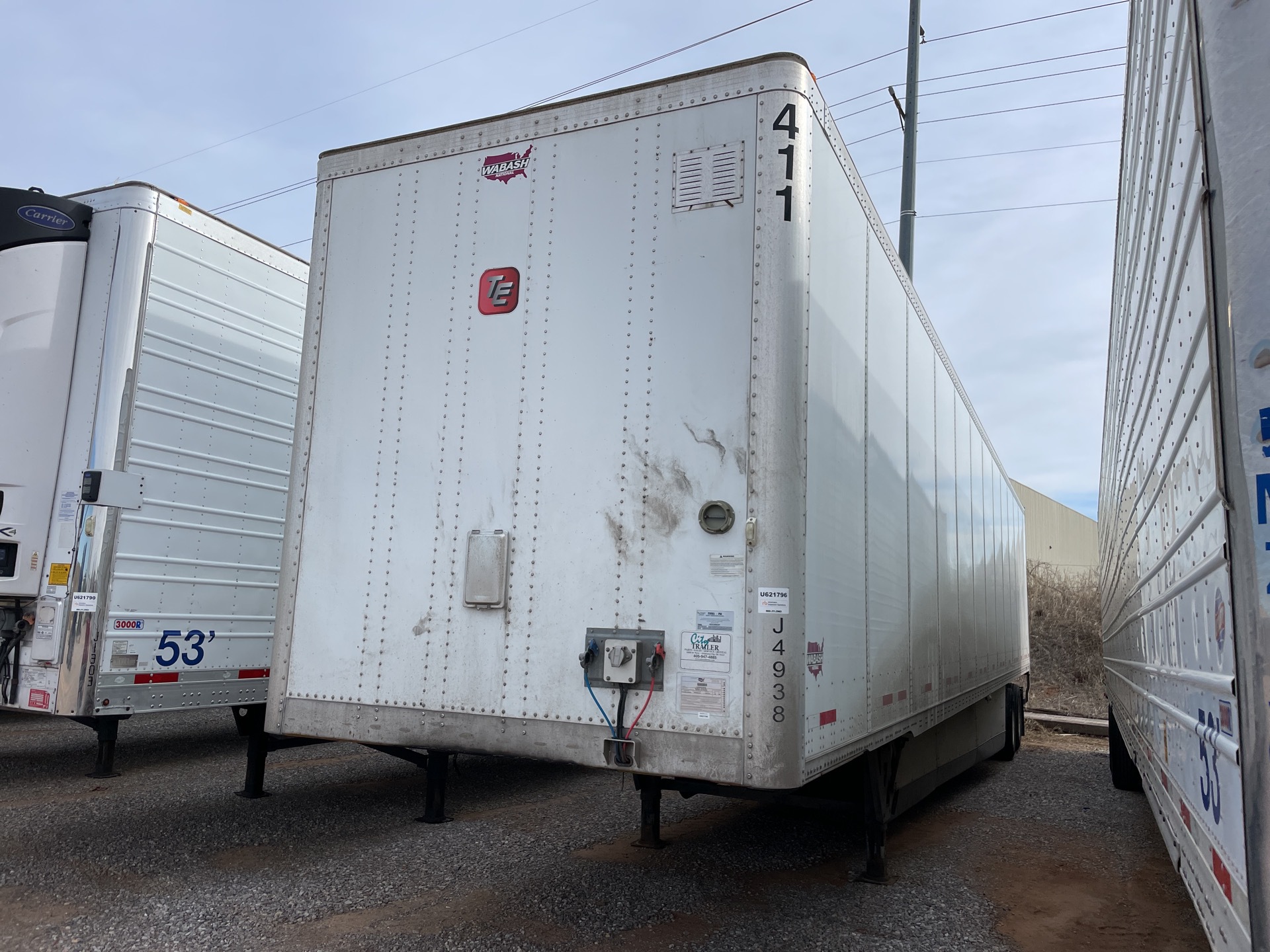 2018 Wabash 53 ft x 102 in T/A Van Trailer