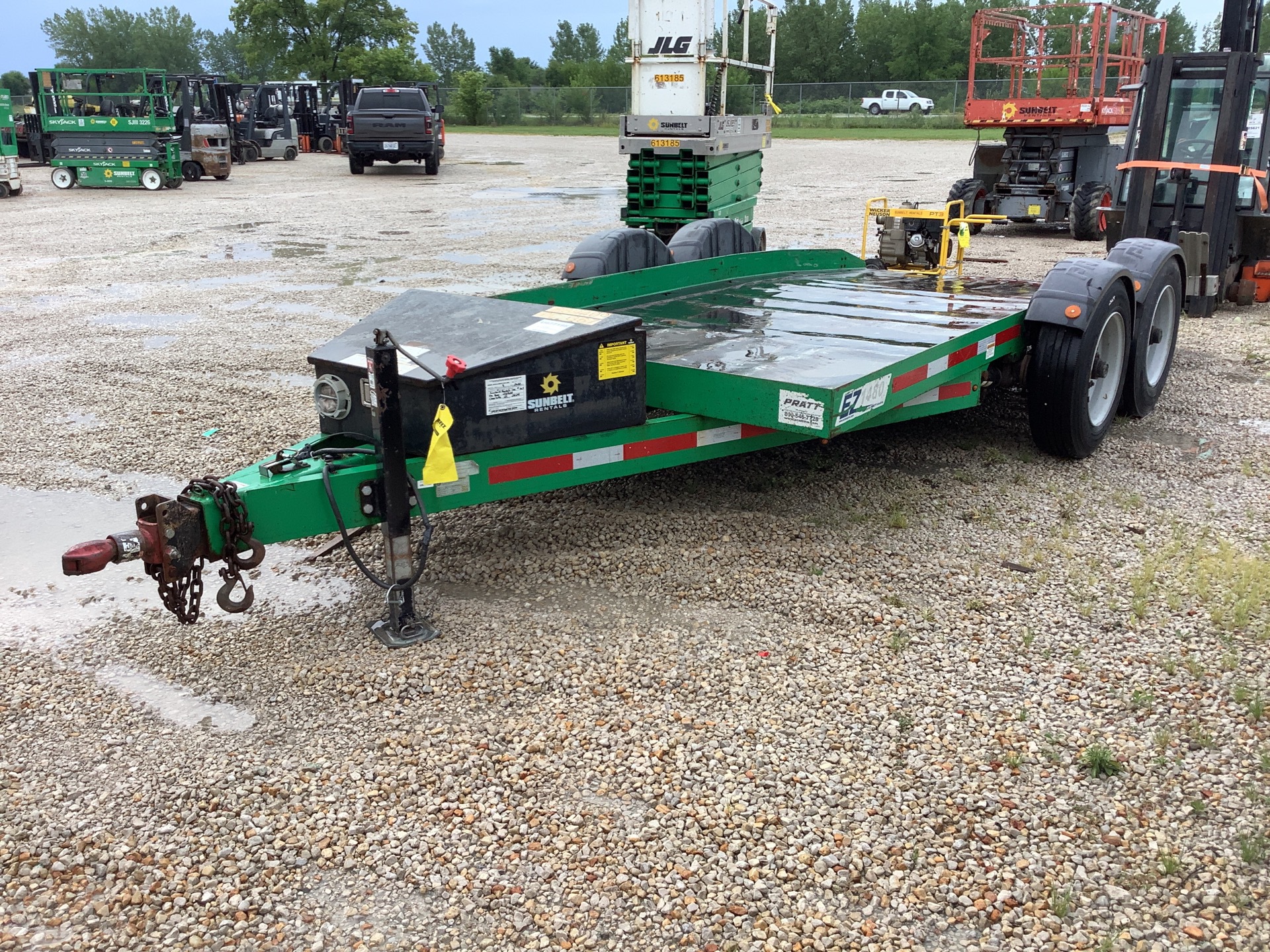 2016 Pratt EZ-1480S 14 ft T/A Ground Load Trailer