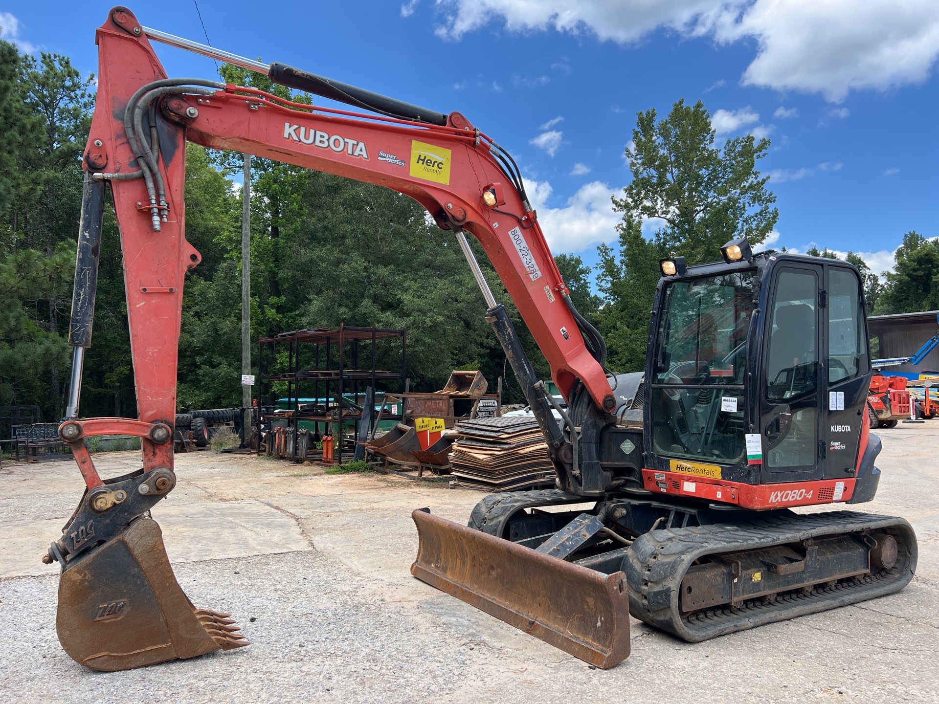 2018 Kubota KX080-4S Mini Excavator