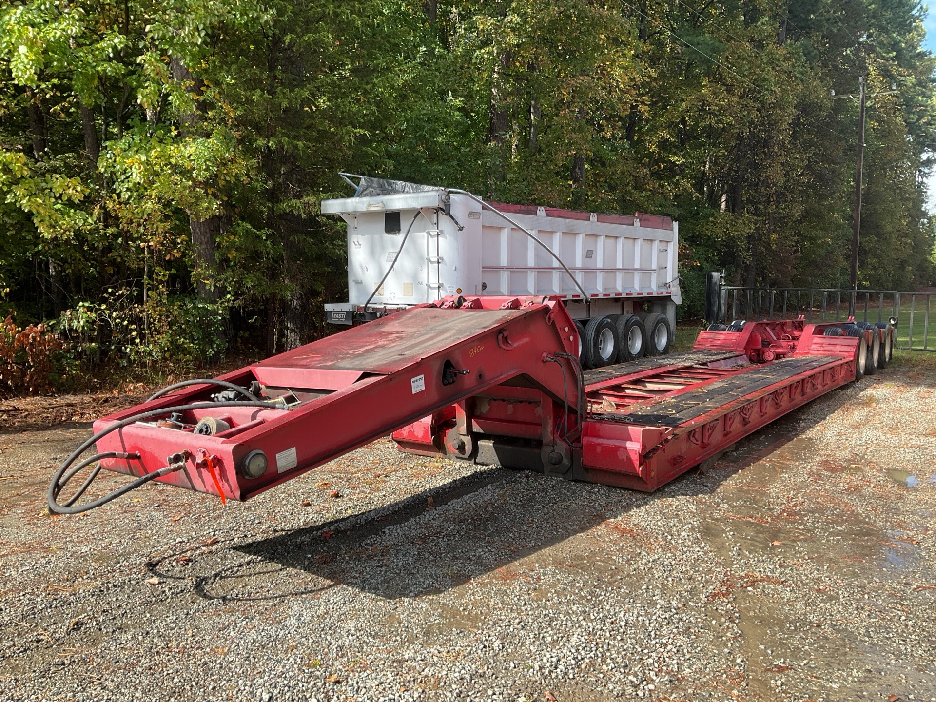 2000 Talbert Tri/A Removable Gooseneck Lowboy Trailer